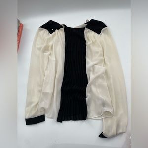 Black and white blouse